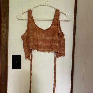 Primitive tribal craft summer cropped top